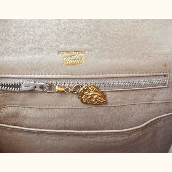 Certified Authentic Vintage Gucci Brown Croco Patent Leather Flap Bag, COA - Picture 10 of 14